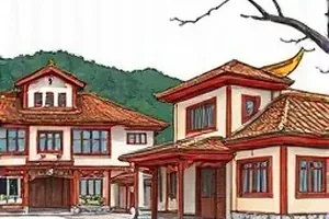 拷贝漫画首屏主视觉：晴空蓝背景下摊开的纸质分镜稿与阅览目录